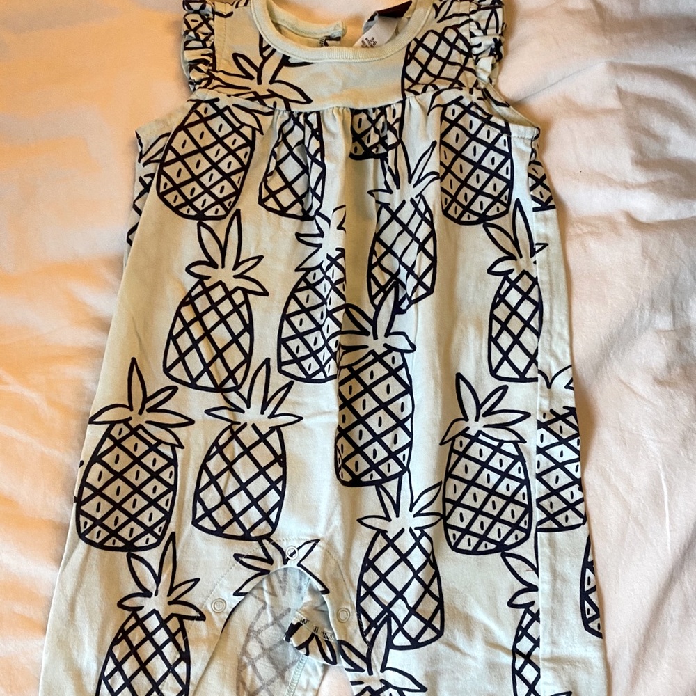 Tea collection light blue pineapple romper